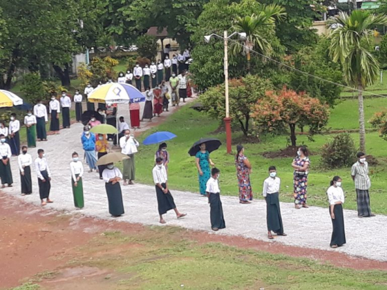 အခြေခံပညာအထက်တန်းဆင့် ကျောင်းအပ်နှံခြင်းကို ကိုဗစ် - ၁၉ ကာကွယ်ရေး စတင်ဆောင်ရွက်