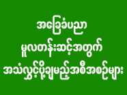 အခြေခံပညာ မူလတန်းဆင့် အတွက် အသံလွှင့်ပို့ချမည့် အစီအစဉ်များ